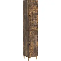 vidaXL Kast Set 2 st Gerookt eiken Bewerkt hout