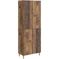 vidaXL Kast Set 2 pcs Oud hout Bewerkt hout