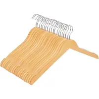 Songmics - Kledinghangers - Houten - Met Inkepingen en 360° Draaibare Haak - Antislip