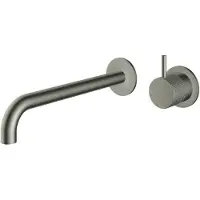 Hotbath Cobber X - Wastafelmengkraan - zonder Waste - Laag - Geborsteld Nikkel - Inbouw - Nikkel - V02