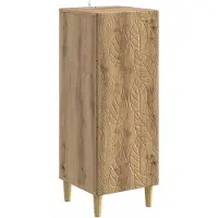 vidaXL Dressoir Artisanaal eiken 33 x 34,5 x 90 cm Bewerkt hout