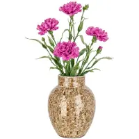 Mica Decorations Kunstbloem Anjer Floristic - 4x - H71 cm - roze - kunststof - stelen kunstbloemen - boeket - rozen bloemetjes