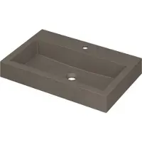 Ink Momento Wastafel Quartz met 1 Kraangat - 700x450x90 mm - Quartz Beton