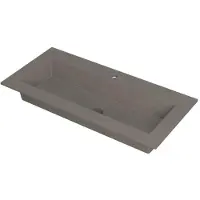 Ink Kraft Wastafel Enkele Bak 1 Kraangat - 1000x450x10 mm - Quartz Beton