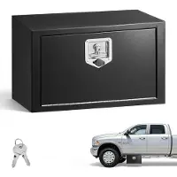 Vevor Truck Onderbouw Opbergbox 609 x 305 x 356 mm Koudgewalst Staal Waterdichte Gereedschapskist met T-handgreep en Slot voor Vrachtwagens
