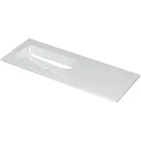 Ink Aspekt Wastafel Porselein Links Zonder Kraangat - 1200x450x15 mm - Glans Wit