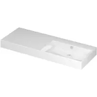Ink Unlimited Wastafel Porselein Rechts Zonder Kraangat - 1200x450x110 mm - Glans Wit