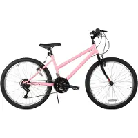 Happiq Dames mountainbike 61–66 cm – Voor volwassenen voor woon- en sportief gebruik op trail en weg – Met 18 versnellingen en hardtail ontwerp – Roze aluminium frame