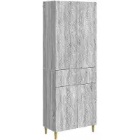 vidaXL Kast Set 2 st Grijs Sonoma Bewerkt hout