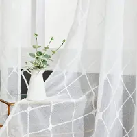 Unyqoos Elegant Transparante Gordijnen met Borduurwerk voor Slaapkamer en Woonkamer