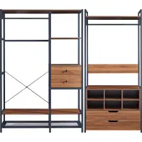 En.casa Kledingkast Larem open kast set van 2 totale lengte 204 cm set 4 []