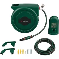 Parkside Wandslanghaspel 25 m - max 6 bar - 360 graden - slanghouder - tuinslang