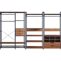 En.casa Kledingkast Larem open kast set van 3 totale lengte 288 cm set 3 []