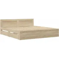 vidaXL Bedframe met lade met opslag Sonoma 193 x 203 cm Bewerkt hout