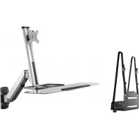 Vdd Gaming - Zit & Sta Bureau - Monitorbeugel - Max. 8kg - 59x66x79cm - Zilver