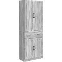 vidaXL Kast Set 2 pcs Grijs Sonoma Bewerkt hout