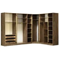 AEA Luxe garderobekast, hoekkast, kasten, kast, hout, houten kast, slaapkamer