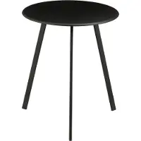 Mica Decorations Seatle Bijzettafel voor Buiten - Salontafel Rond - Plantentafel en Koffietafel - H45 x D38 cm - IJzer - Zwart