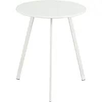 Mica Decorations MMica Decorations Seatle Bijzettafel voor Buiten - Salontafel Rond - Plantentafel en Koffietafel - H45 x D38 cm - IJzer - Wit