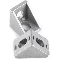 Gistuch 10 stuks aluminiumlegering, L-vormige hoekbeugel, rechte hoekbevestiging, 20 x 20 mm