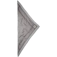 Lala Berlin Sjaal - Triangle Tilda - Swoosh Light Blue/Brown - - OneSize - Sjaals
