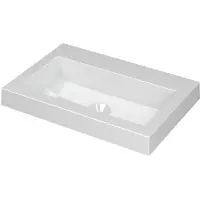 Ink Dock Wastafel Polystone Zonder Kraangat - 600x400x60 mm - Glans Wit