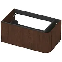 Ink concept r rechts afgeronde onderkast fineer 1 lade softclose tbv grepen 80x45x35 shadow veneer
