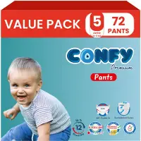Confy 3x Premium Luierbroekjes Maat 5 Junior 11-18kg 24 Stuks