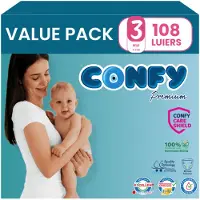 Confy 3x Premium Luiers Maat 3 Midi 4-9kg 36 stuks