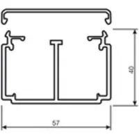 Hager LF4006109016 Kabelgoot (l x b x h) 2000 x 57 x 40 mm Wit 2 m