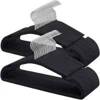 Songmics - Kledinghangers - Fluwelen Kledinghangers - Set van 50 - Antislip met Broekstang en Draaibare Haak
