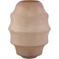Ptmd Elladie Amber Round Glass Layered Vase High