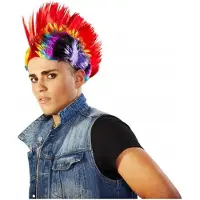 Folat Pruik Mohawk Multicolour