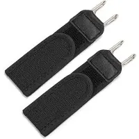OEM Tactische, onzichtbare riem voor heren en dames, 2 stuks elastische riemen met metalen haakjes, zwarte riemen voor werk en vrije tijd