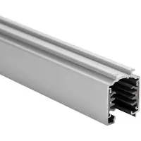 Brumberg ONETRACK 3-fasen railsysteem, zilver, lengte 400 cm 3-Phasen, dimbaar, alu / grijs / zink, Aluminium