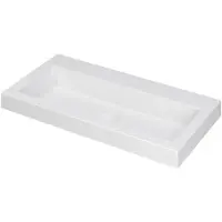 Ink Dock Wastafel Polystone Zonder Kraangat - 800x400x60 mm - Mat Wit