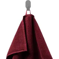 Unyqoos Set van Luxe Douchehanddoeken in Rijk Merlot Rood en Diep Zwart, 100% Katoen, 70 x 140 cm