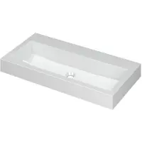Ink Momento Wastafel Polystone Zonder Kraangat - 900x450x90 mm - Glans Wit