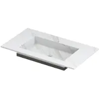 Ink Post Wastafel Keramische Slab Envelop Bak Zonder Kraangat - 800x450x10 mm - Calacatta Mat