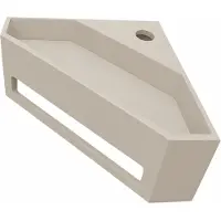 Wiesbaden Hoekfontein Julia Driehoekig 35x35x16cm Solid Surface Beige