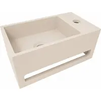 Wiesbaden Fontein julia rechts rechthoekig 35x20x16 cm solid surface beige