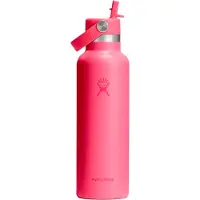 Hydroflask Standard Mouth Flex Straw Cap Popstar Pink thermosfles, 621 ml