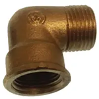 Goldenship Messing 90º Mannelijke/vrouwelijke Pijpelleboog