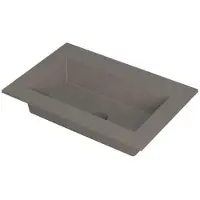 Ink Kraft Wastafel Enkele Bak Zonder Kraangat - 700x450x10 mm - Quartz Beton