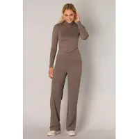 Base Level fijngebreide coltrui Yuen taupe female | Maat: 38