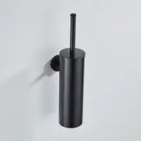 Saniclear Nero toiletborstel met wandhouder mat zwart
