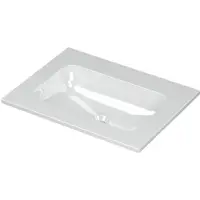 Ink Aspekt Wastafel Porselein Centraal Zonder Kraangat - 600x450x15 mm - Glans Wit