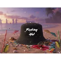 Result Fucking Hot Bucket Hat | Black | Maat XL