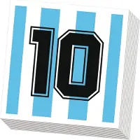 Bekking & Blitz - Servetten - Papieren servetten - Thema Voetbal - Het rugnummer - FC Kluif- Kunst - Uniek design - 20 stuks - 33 x 33 cm - 3 laags - FSC gekeurd