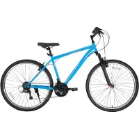 Happiq Mountainbike – Voor heren en dames – Hardtail, 21 versnellingen, V-brake – 66 cm / 70 cm wielen, blauw, hoogwaardig stalen frame